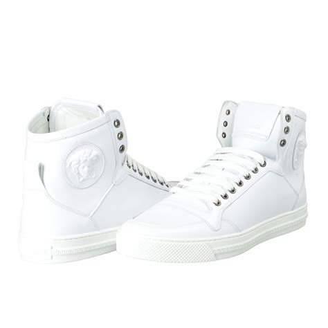 versace hi top|versace high top sneakers white.